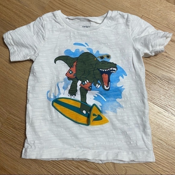 18 mos Boys Clothing Bundle Carters Dinosaur Surfboard Cool Mom Short Sleeve - Picture 6 of 10